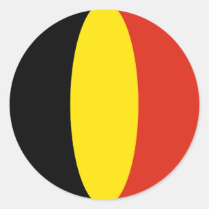 Belgium Fisheye Flag Sticker