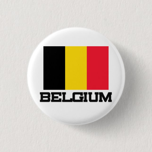 Belgium Flag 3 Cm Round Badge (Front)
