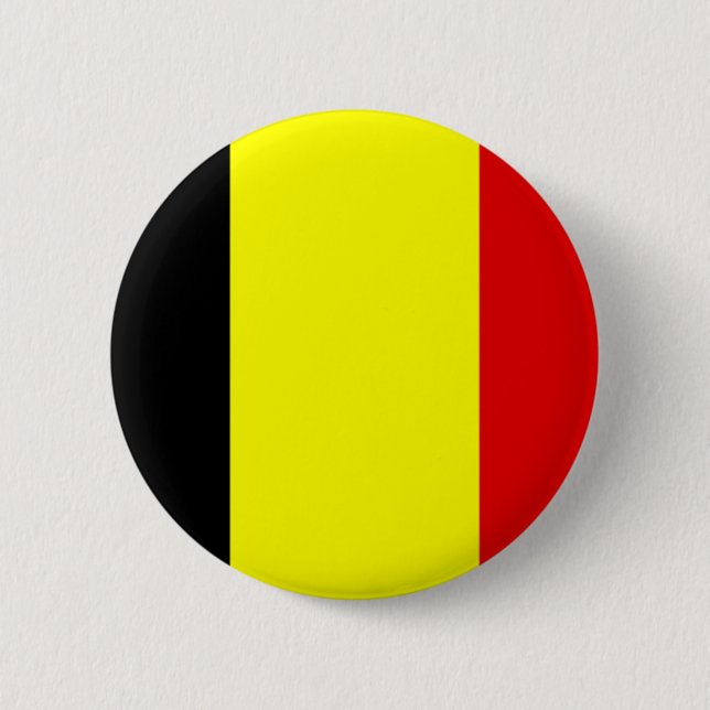 Belgium flag 6 cm round badge (Front)