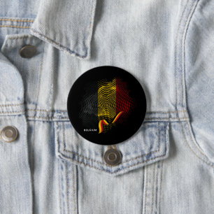 Belgium flag 7.5 cm round badge