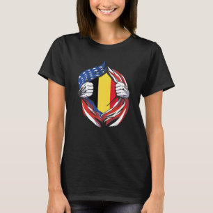 Belgium Flag American Proud of My Belgian Heritage T-Shirt