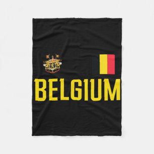 Belgium Flag Belgie Footll Soccer Fan Men Women Ki Fleece Blanket