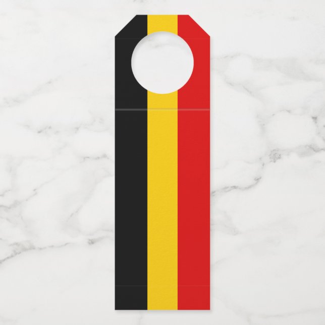 Belgium flag bottle tag (Front)