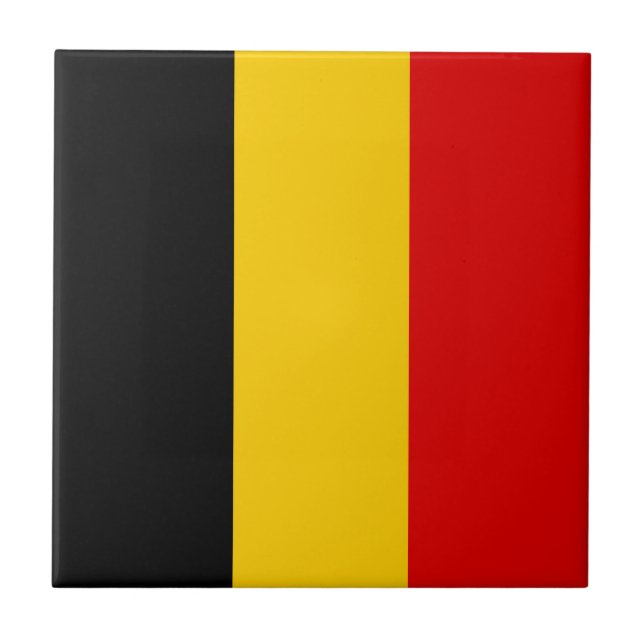 Belgium flag ceramic tile (Front)