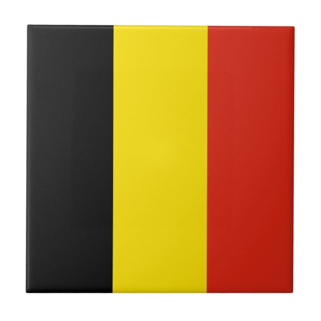 Belgium Flag Ceramic Tile (Front)