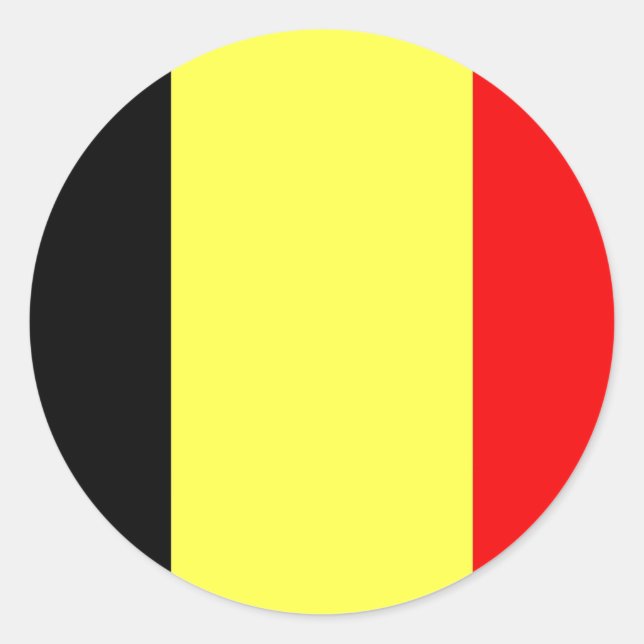 Belgium Flag Classic Round Sticker (Front)