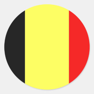 Belgium Flag Classic Round Sticker