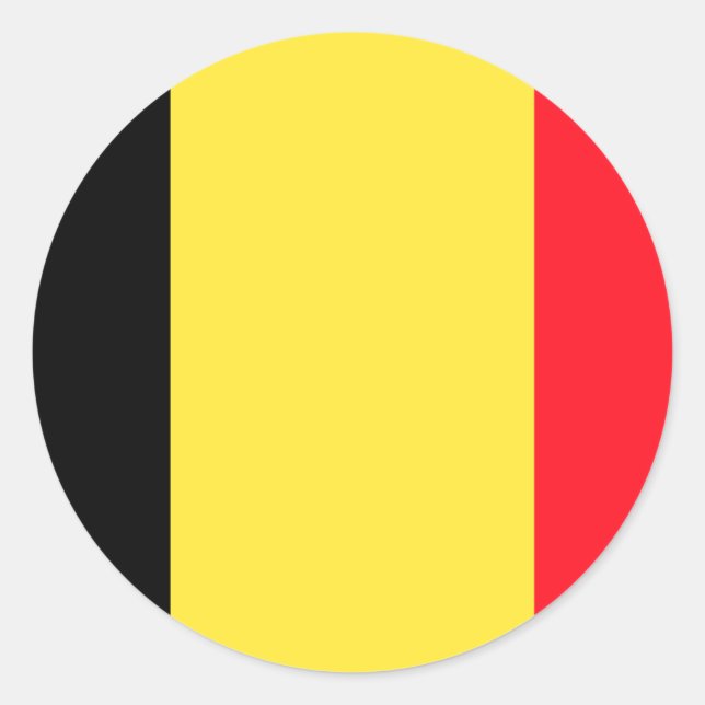 Belgium Flag Classic Round Sticker (Front)