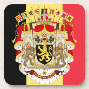 Belgium Flag & COA Coaster