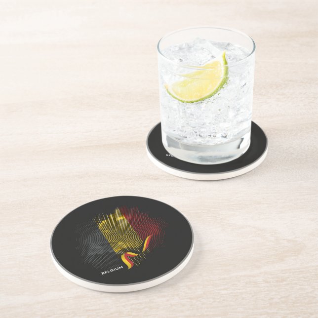 Belgium flag coaster (Side)