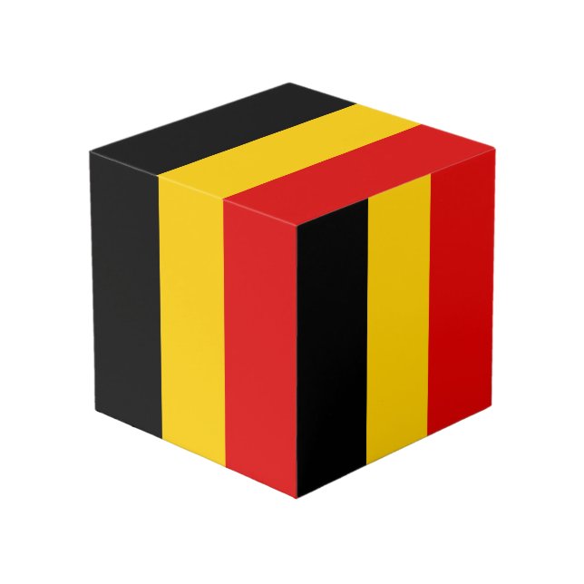 Belgium flag cube (Front Angled)