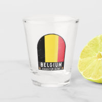 Belgium Flag Emblem Distressed Vintage