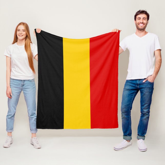 Belgium flag fleece blanket (In Situ)