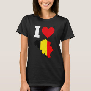 Belgium Flag for Belgium I Love Belgium T-Shirt