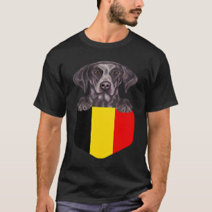 Belgium Flag German Shorthaired Pointer Dog In Poc T-Shirt