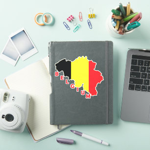 Belgium Flag In The Country Map