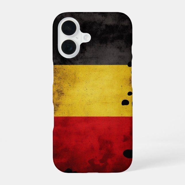 Belgium Flag iPhone 16 Case (Back)