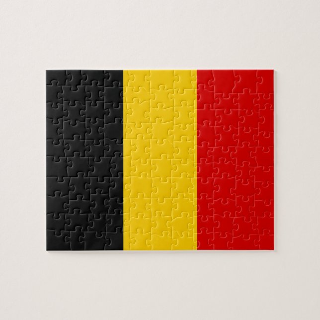 Belgium flag jigsaw puzzle (Horizontal)