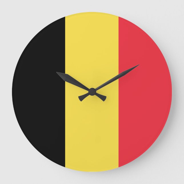 Belgium Flag Large Clock (Front)