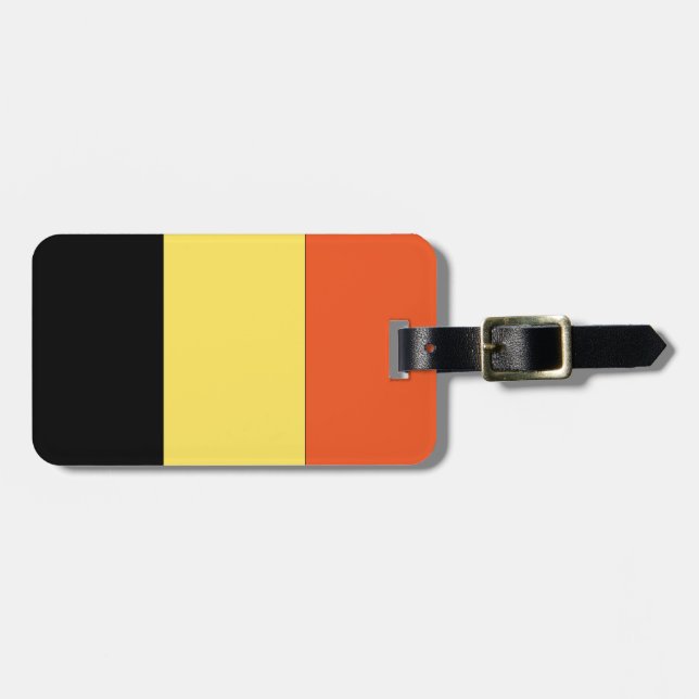 Belgium Flag Luggage Tag (Front Horizontal)