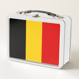 Belgium flag metal lunch box