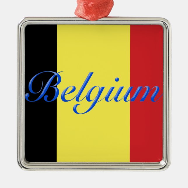 Belgium flag metal ornament (Front)
