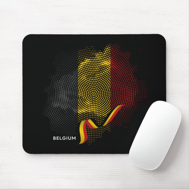Belgium Flag Mouse Pad (With Mouse)
