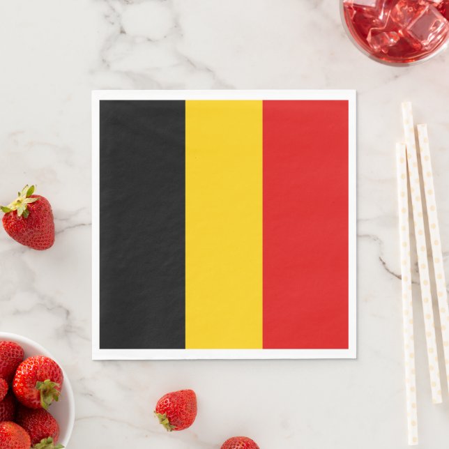 Belgium flag napkin (Insitu)