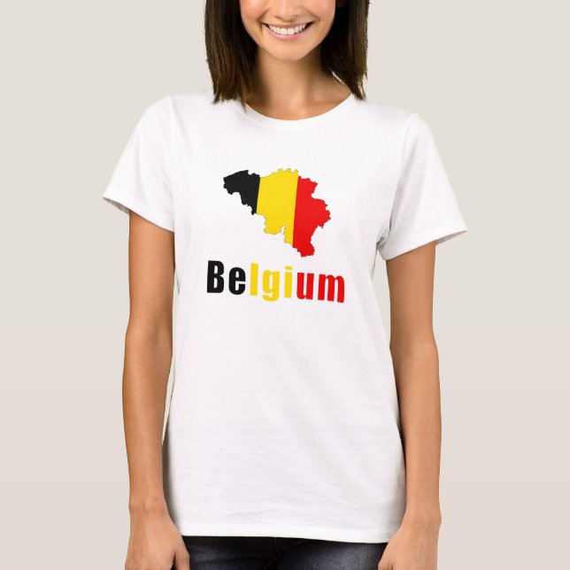 Belgium Flag Patriotic T-Shirt (Front)