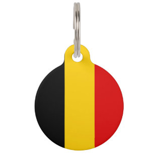 Belgium flag pet tag