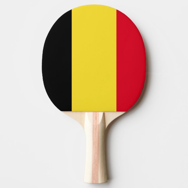 Belgium Flag Ping Pong Paddle (Front)