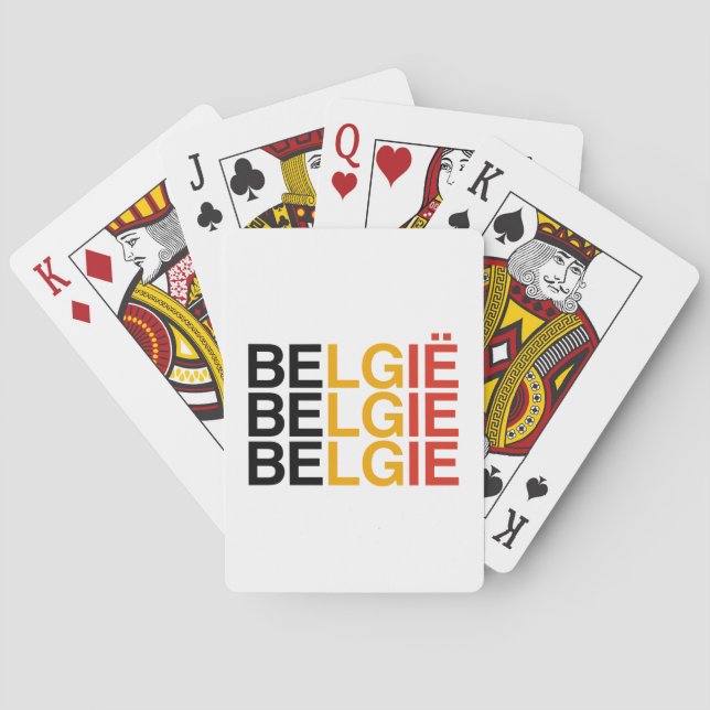 BELGIUM Flag Playing Cards (Back)