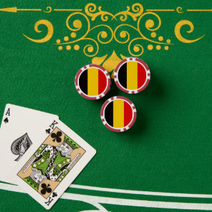 Belgium flag poker chips