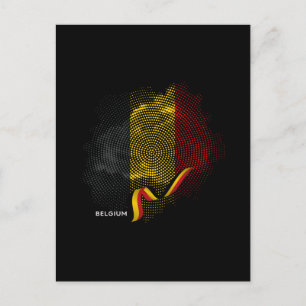 Belgium flag postcard