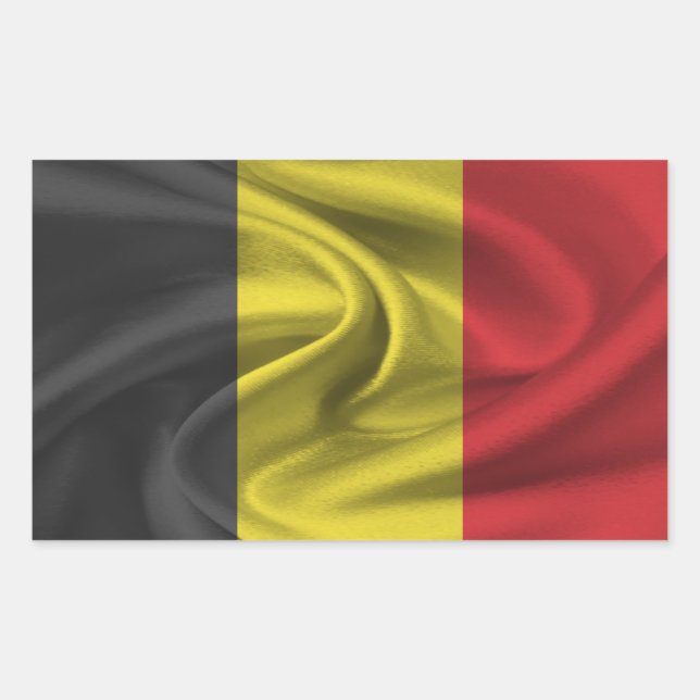 Belgium Flag Rectangular Sticker (Front)