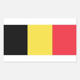Belgium Flag Rectangular Sticker