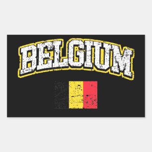 Belgium Flag Rectangular Sticker