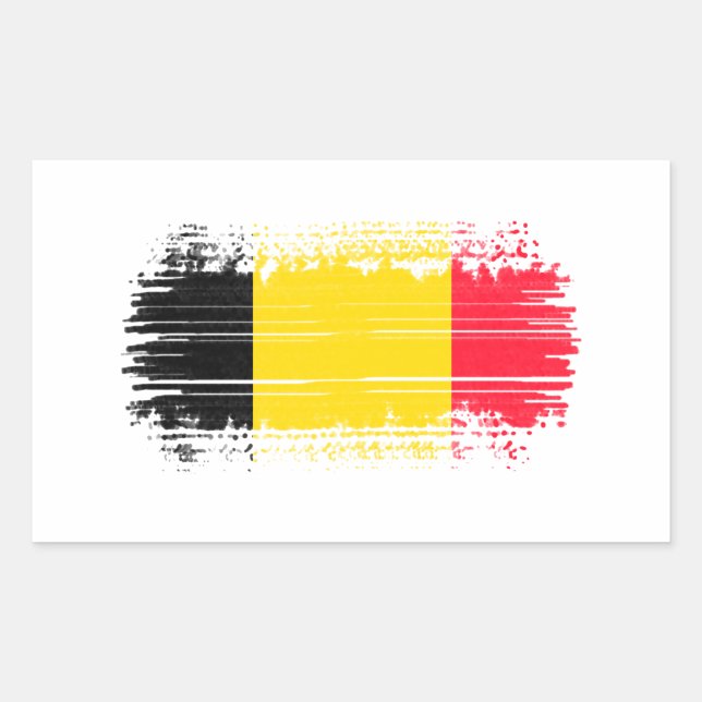 Belgium flag rectangular sticker (Front)