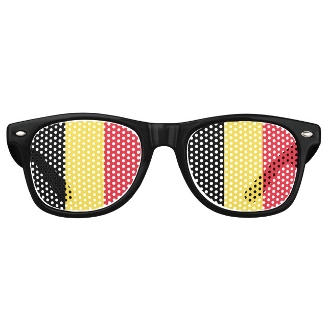 Belgium Flag Retro Sunglasses (Front)