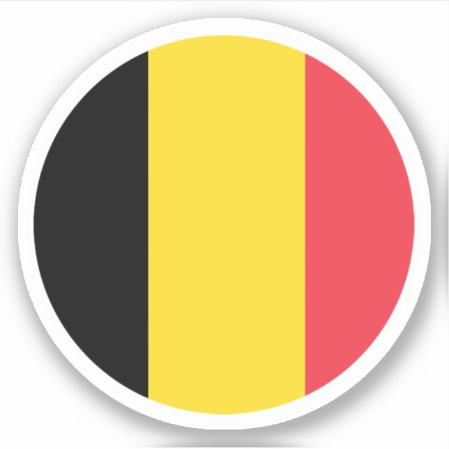 Belgium Flag Round Sticker (Front)