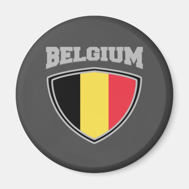Belgium Flag Shield Magnet (Front)