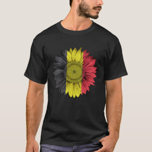 Belgium Flag Sunflower Belgian Roots Proud Patriot T-Shirt
