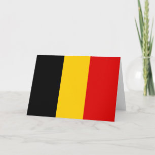 Belgium flag thank you card