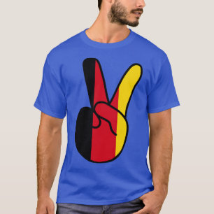 Belgium Flag V Sign T-Shirt