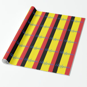 Belgium flag wrapping paper
