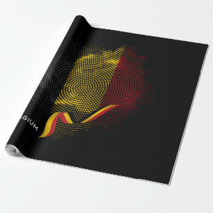 Belgium flag wrapping paper