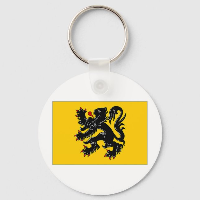 Belgium Flemish Region Flag Key Ring (Front)