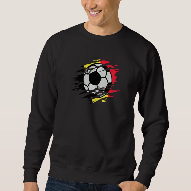 Belgium Football And Belgium Flag Sweatshirt (Front)