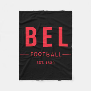 Belgium Football Est. 1830 Heritage Soccer Fan Tee Fleece Blanket