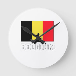 Belgium Football Soccer National Team Round Clock